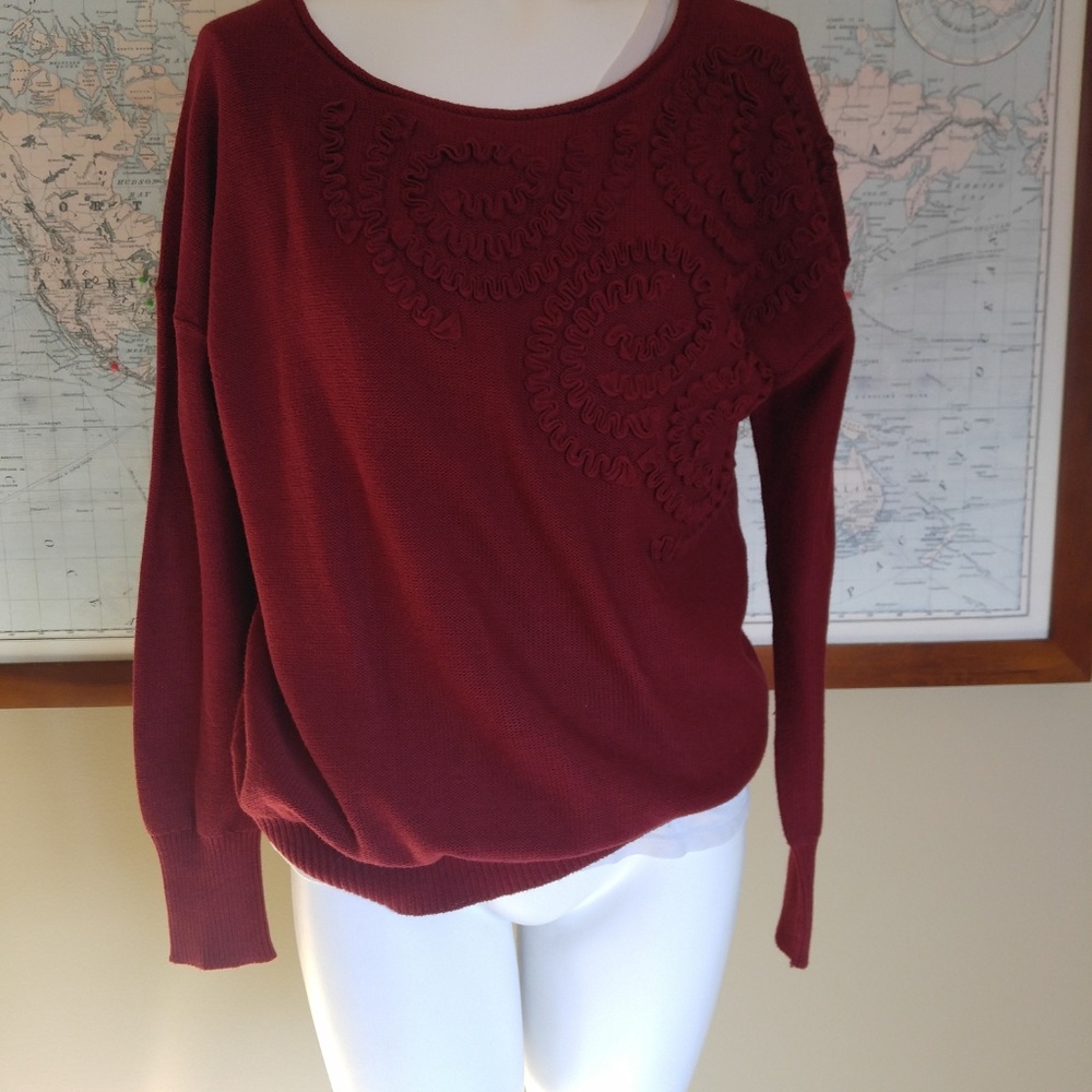 Plenty by Tracy Reese Abstract Roses Sweater
